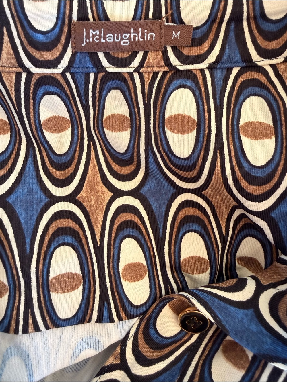 J. MCLAUGHLIN LAWRENCE OPTIC GEOMETRIC PRINT COLLARED SHIFT DRESS CORP-CORE EUC - Picture 12 of 14